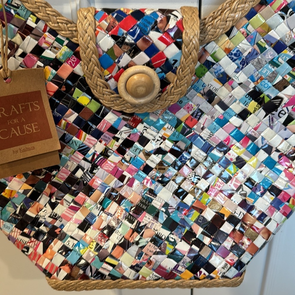 Hand Crafted Multicolored Candy Wrapper Bag by Ku… - image 4